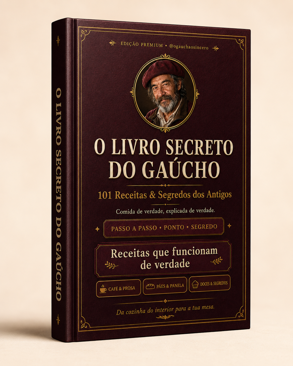 Mockup do e-book O Livro Secreto do Gaúcho