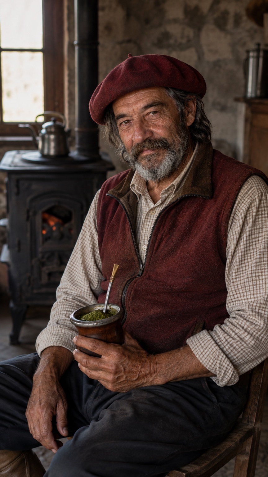 O Gaúcho Sincero em ambiente de cozinha rústica